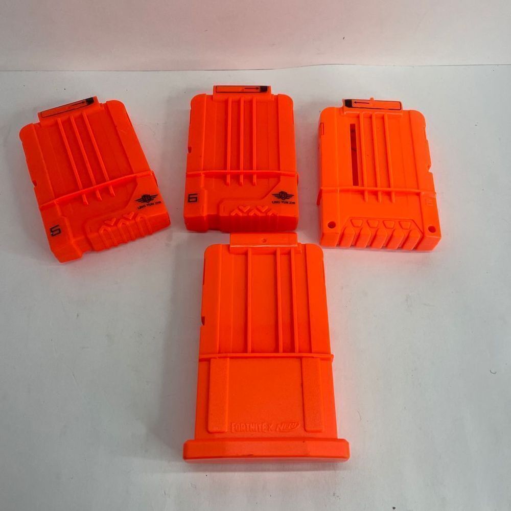 Nerf‎ Ammo Clip Lot - 4 Clips Total - Hasbro